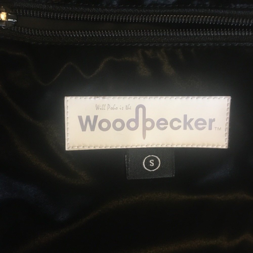 WOODPECKER WOODY BOMBER JACKET - ALL WET BLACK New - Picture 9 of 16